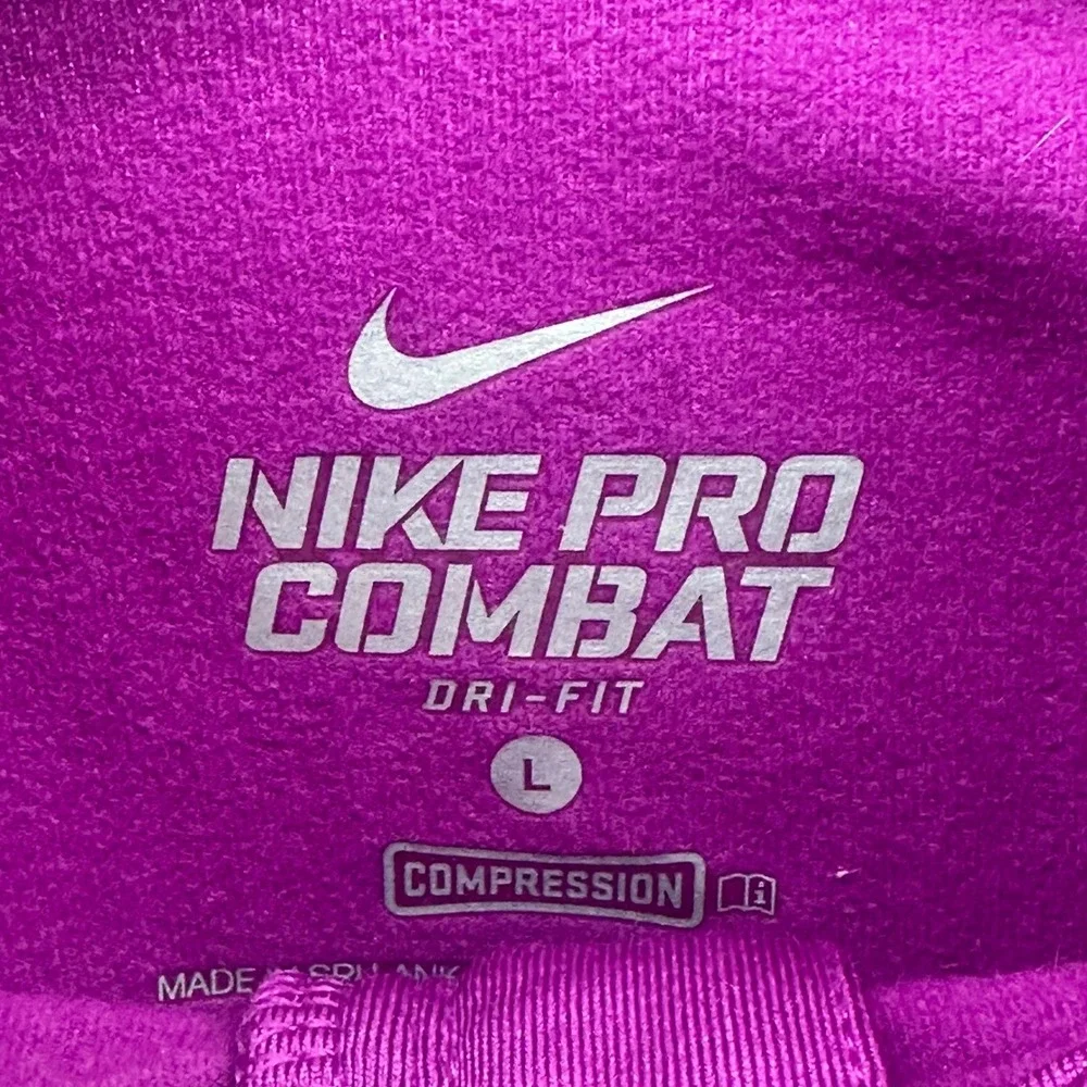 Nike Livestrong Pullover Women Large Purple Dri-FIT Pro Combat Half Zip Active